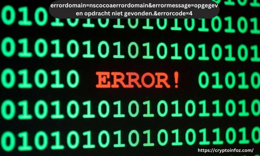 errordomain=nscocoaerrordomain&errormessage=opgegeven opdracht niet gevonden.&errorcode=4 (4)